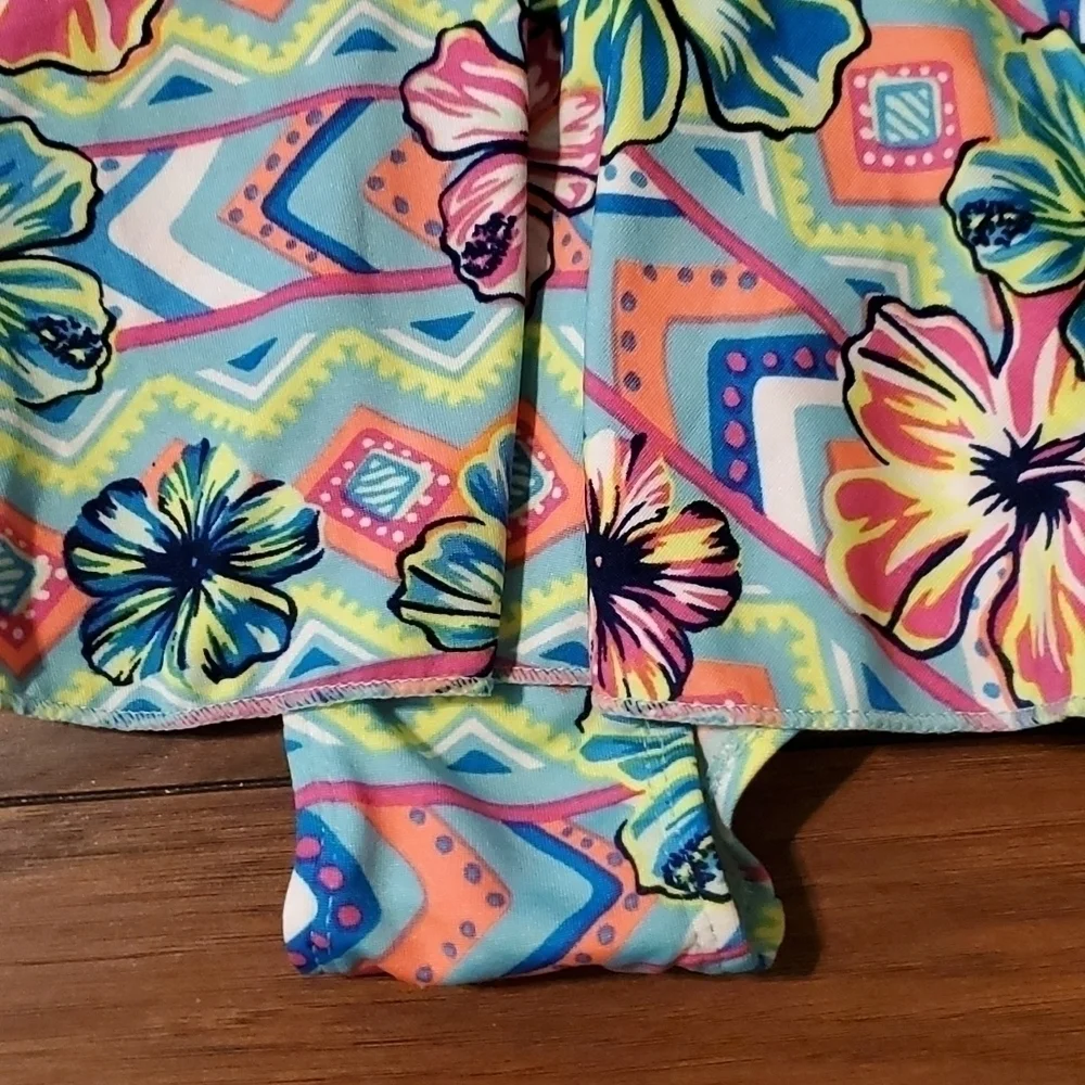 Girls new Hawaiian print one piece swim suit size 11T